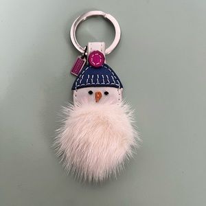 COACH Mink Fur Snowman Keychain